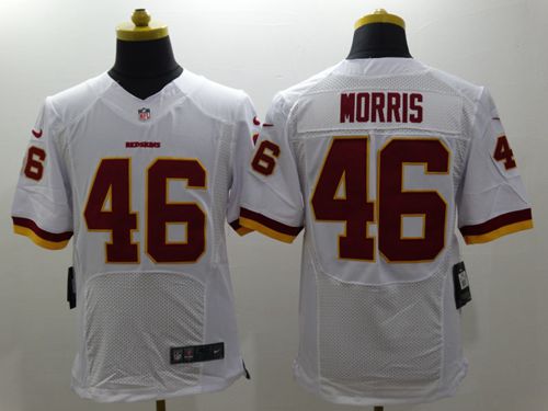  Redskins #46 Alfred Morris White Men's Stitched NFL New Elite Jersey