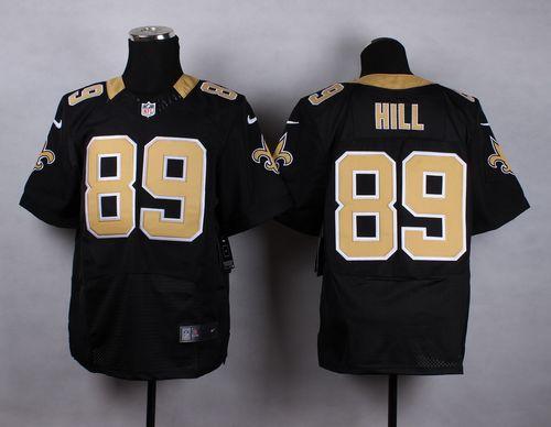  Saints #89 Josh Hill Black Team Color Men's Stitched NFL Elite Jersey