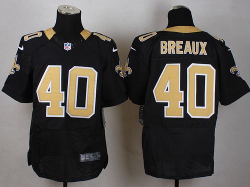  Saints #40 Delvin Breaux Black Team Color Men's Stitched NFL Elite Jersey