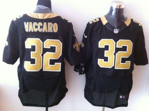  Saints #32 Kenny Vaccaro Black Team Color Men's Stitched NFL Elite Jersey