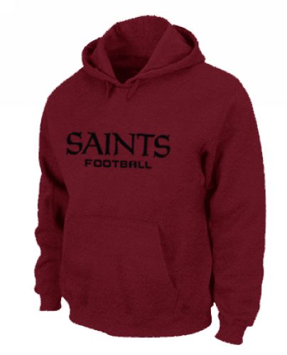 New Orleans Saints Authentic Font Pullover Hoodie Red