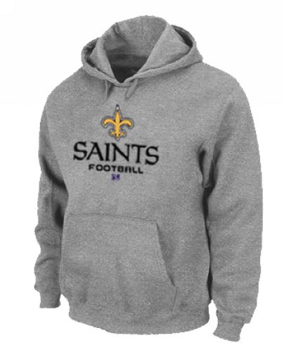 New Orleans Saints Critical Victory Pullover Hoodie Grey