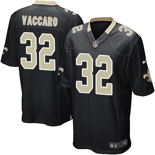  Saints #32 Kenny Vaccaro Black Team Color Men's Stitched NFL Game Jersey