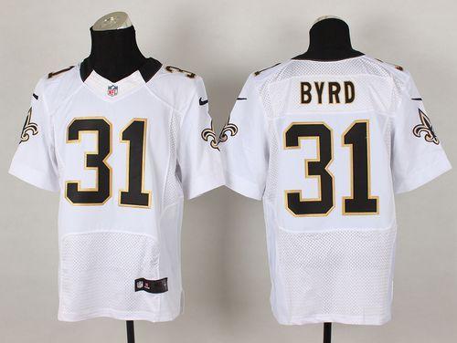  Saints #31 Jairus Byrd White Men's Stitched NFL Elite Jersey