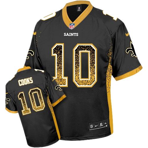  Saints #10 Brandin Cooks Black Team Color Men's Stitched NFL Elite Drift Fashion Jersey
