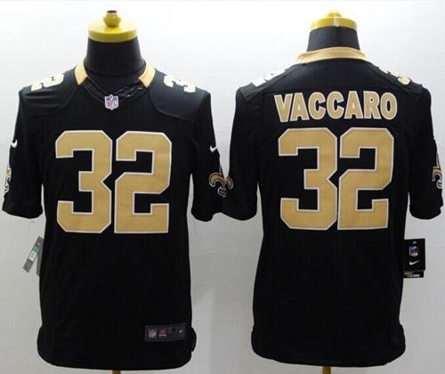  Saints #32 Kenny Vaccaro Black Team Color Men's Stitched NFL Limited Jersey