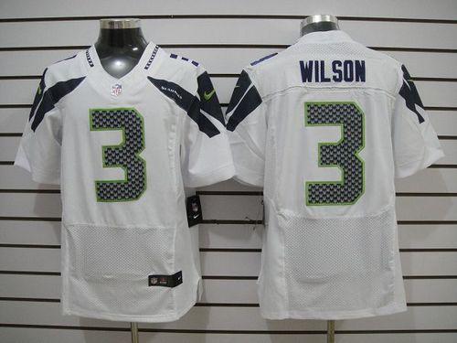 Nike Seahawks #3 Russell Wilson White Men's Stitched NFL Elite ...