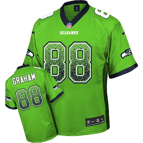  Seahawks #88 Jimmy Graham Green Men's Stitched NFL Elite Drift Fashion Jersey
