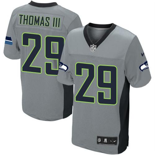  Seahawks #29 Earl Thomas III Grey Shadow Men's Stitched NFL Elite Jersey