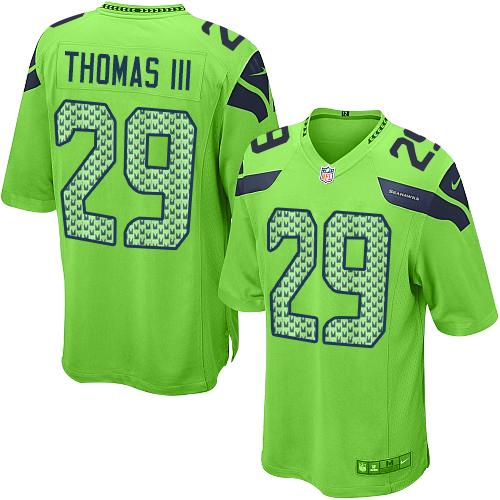  Seahawks #29 Earl Thomas III Green Alternate Men's Stitched NFL Game Jersey