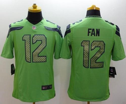  Seahawks #12 Fan Green Alternate Men's Stitched NFL Limited Jersey