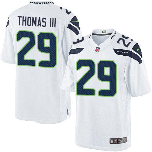  Seahawks #29 Earl Thomas III White Men's Stitched NFL Limited Jersey