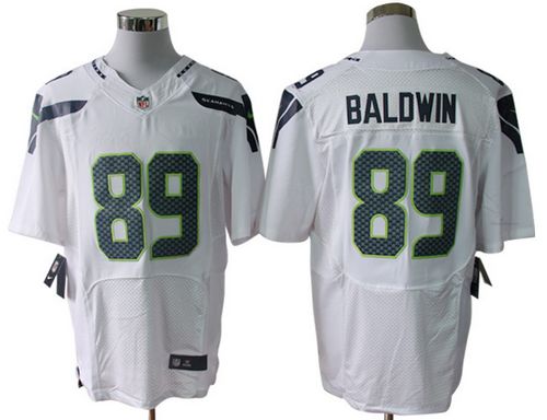  Seahawks #89 Doug Baldwin White Men's Stitched NFL Elite Jersey