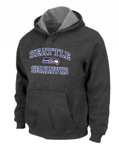 Seattle Seahawks Heart & Soul Pullover Hoodie Dark Grey