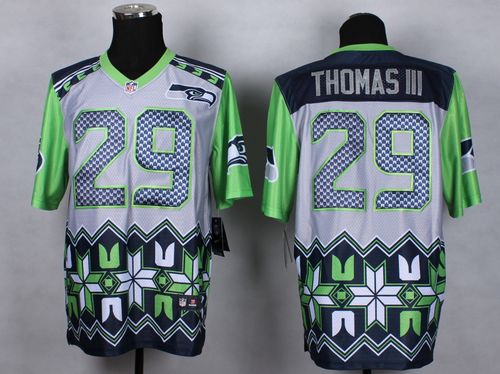  Seahawks #29 Earl Thomas III Grey Men's Stitched NFL Elite Noble Fashion Jersey