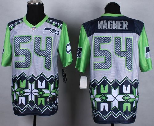  Seahawks #54 Bobby Wagner Grey Men's Stitched NFL Elite Noble Fashion Jersey