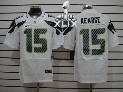  Seahawks #15 Jermaine Kearse White Super Bowl XLIX Men's Stitched NFL Elite Jersey