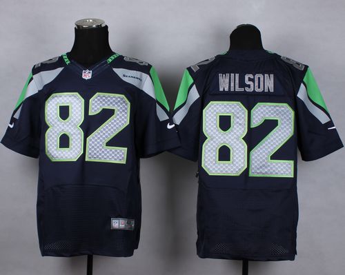  Seahawks #82 Luke Willson Steel Blue Team Color Men's Stitched NFL Elite Jersey