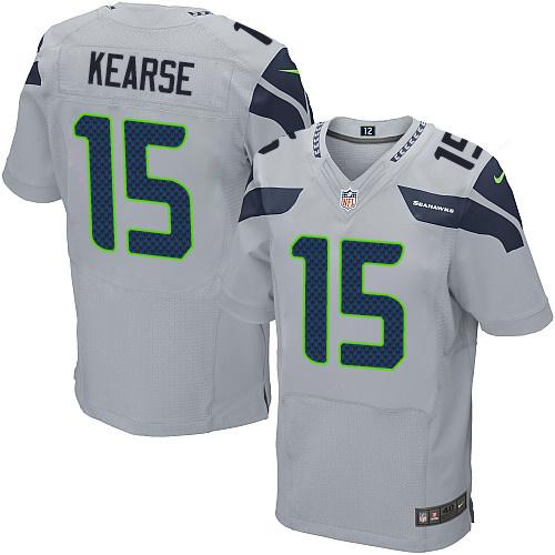  Seahawks #15 Jermaine Kearse Grey Alternate Men's Stitched NFL Elite Jersey