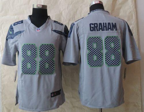  Seahawks #88 Jimmy Graham Grey Alternate Men's Stitched NFL Limited Jersey