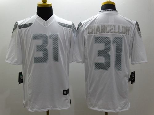  Seahawks #31 Kam Chancellor White Men's Stitched NFL Limited Platinum Jersey