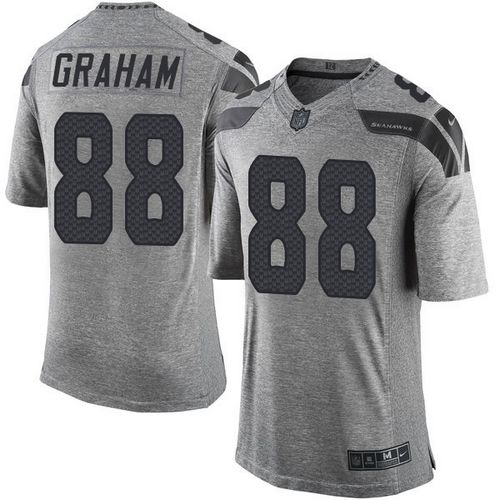  Seahawks #88 Jimmy Graham Gray Men's Stitched NFL Limited Gridiron Gray Jersey