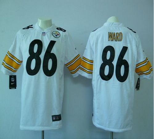  Steelers #86 Hines Ward White Men's Stitched NFL Game Jersey