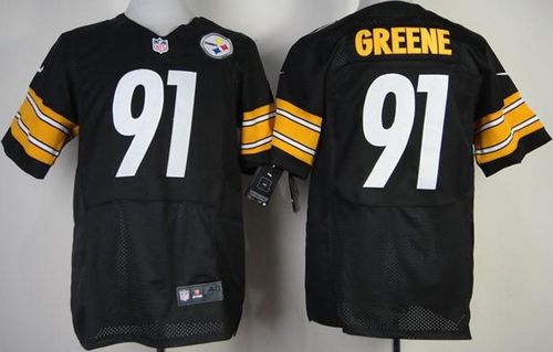  Steelers #91 Kevin Greene Black Team Color Men's Stitched NFL Elite Jersey