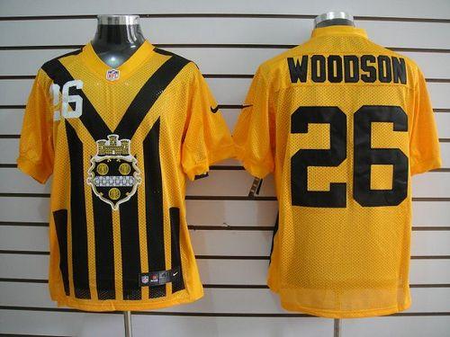  Steelers #26 Rod Woodson Gold 1933s Throwback Men's Stitched NFL Elite Jersey