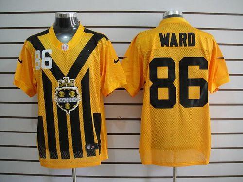  Steelers #86 Hines Ward Gold 1933s Throwback Men's Stitched NFL Elite Jersey
