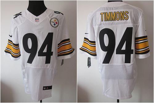  Steelers #94 Lawrence Timmons White Men's Stitched NFL Elite Jersey