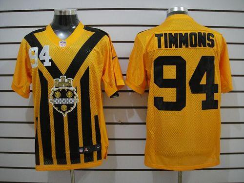  Steelers #94 Lawrence Timmons Gold 1933s Throwback Men's Stitched NFL Elite Jersey