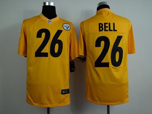  Steelers #26 Le'Veon Bell Gold Men's Stitched NFL Game Jersey