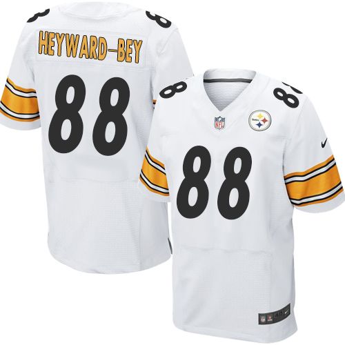  Steelers #88 Darrius Heyward Bey White Men's Stitched NFL Elite Jersey