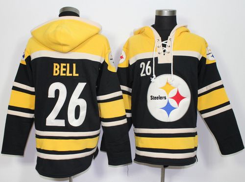 Nike Steelers #26 Le'Veon Bell Black Sawyer Hooded Sweatshirt NFL ...