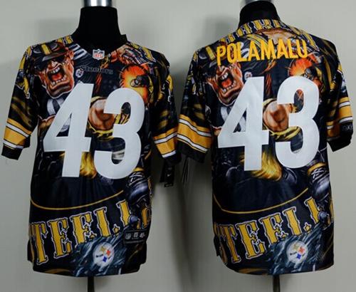  Steelers #43 Troy Polamalu Team Color Men's Stitched NFL Elite Fanatical Version Jersey