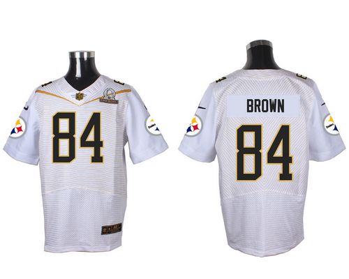  Steelers #84 Antonio Brown White 2016 Pro Bowl Men's Stitched NFL Elite Jersey