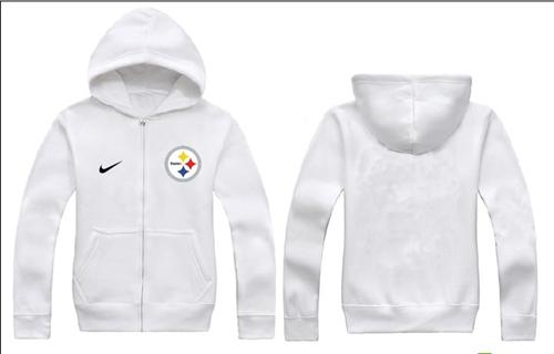  Pittsburgh Steelers Authentic Logo Hoodie White