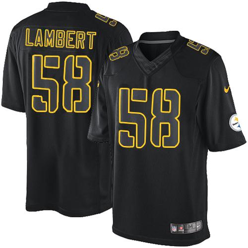  Steelers #58 Jack Lambert Black Men's Stitched NFL Impact Limited Jersey