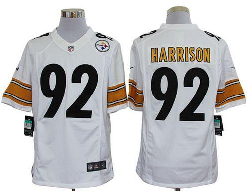  Steelers #92 James Harrison White Men's Stitched NFL Limited Jersey
