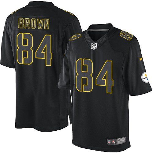  Steelers #84 Antonio Brown Black Men's Stitched NFL Impact Limited Jersey
