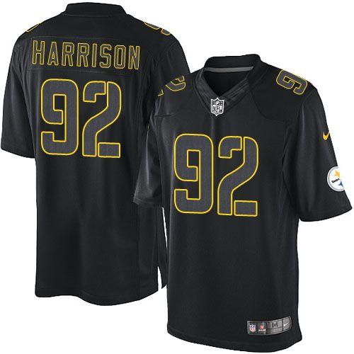 Steelers #92 James Harrison Black Men's Stitched NFL Impact Limited Jersey