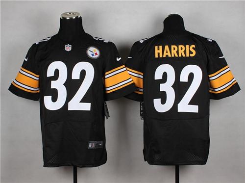  Steelers #32 Franco Harris Black Team Color Men's Stitched NFL Elite Jersey