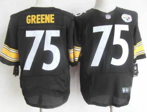  Steelers #75 Joe Greene Black Team Color Men's Stitched NFL Elite Jersey