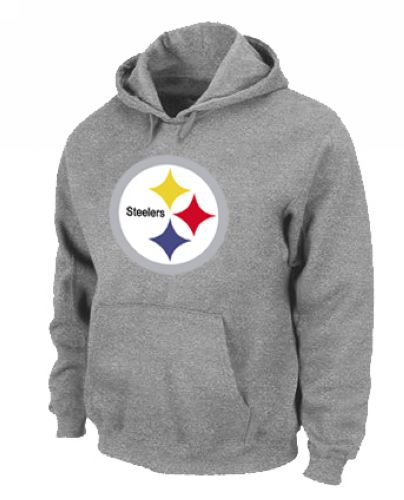 Pittsburgh Steelers Logo Pullover Hoodie Grey