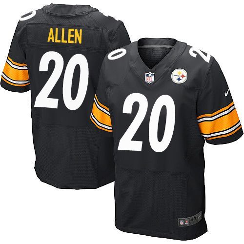  Steelers #20 Will Allen Black Team Color Men's Stitched NFL Elite Jersey