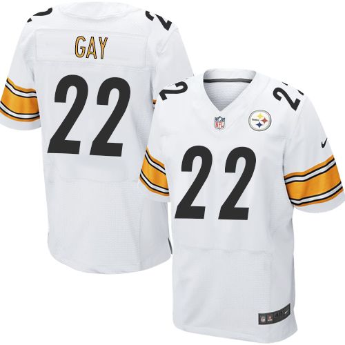  Steelers #22 William Gay White Men's Stitched NFL Elite Jersey