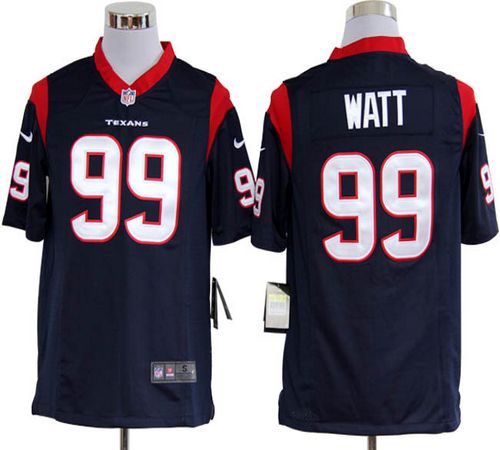  Texans #99 J.J. Watt Navy Blue Team Color Men's Stitched NFL Game Jersey
