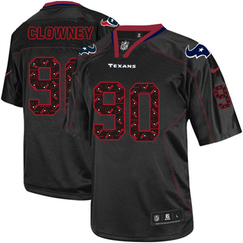  Texans #90 Jadeveon Clowney New Lights Out Black Men's Stitched NFL Elite Jersey