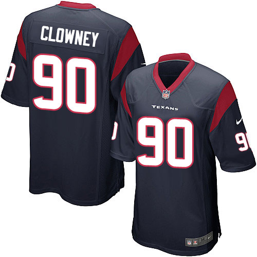  Texans #90 Jadeveon Clowney Navy Blue Team Color Men's Stitched NFL Game Jersey